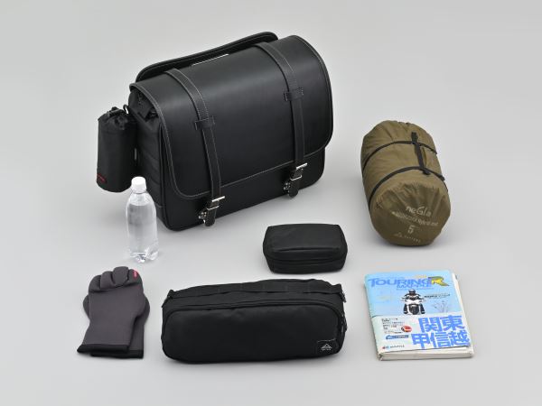 DHS-59 サドルバッグ インナー防水 ブラック プレーン 22L