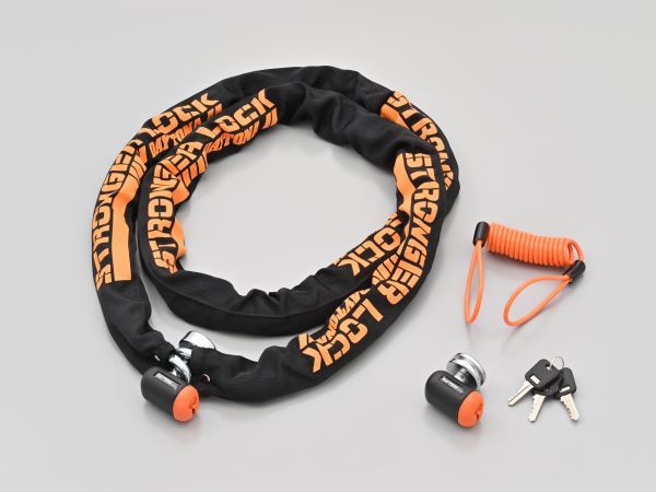 ストロンガーロックセット Φ8チェーンロック2.0+コンパクトディスクロック