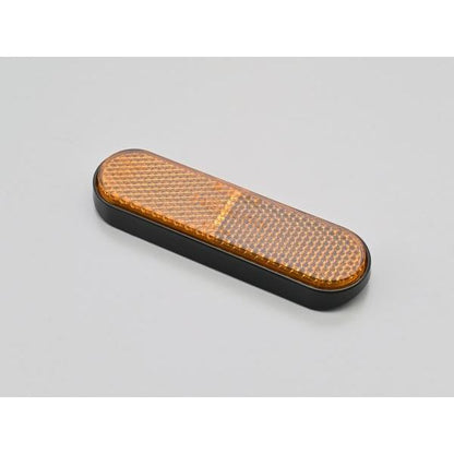 ユニバーサルリフレクター ラウンドコーナー 両面テープ貼付 アンバー 側方反射器/フォークマウント 1個入り