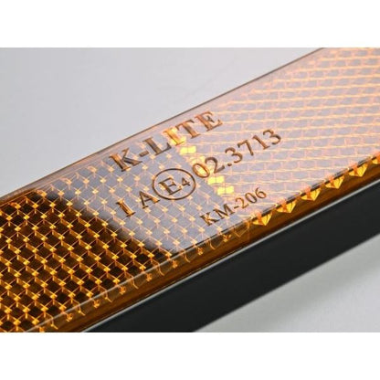 ユニバーサルリフレクター ラウンドコーナー 両面テープ貼付 アンバー 側方反射器/フォークマウント 1個入り