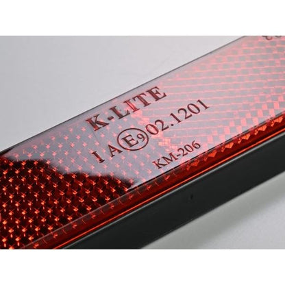 ユニバーサルリフレクター ラウンドコーナー 両面テープ貼付 レッド 後方反射器/フォークマウント 1個入り