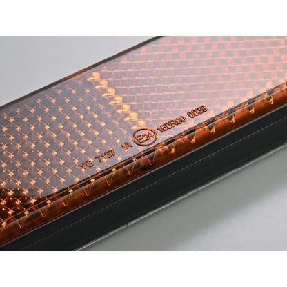 ユニバーサルリフレクター レクタングル 両面テープ貼付 アンバー 側方反射器/フォークマウント(M) 1個入り