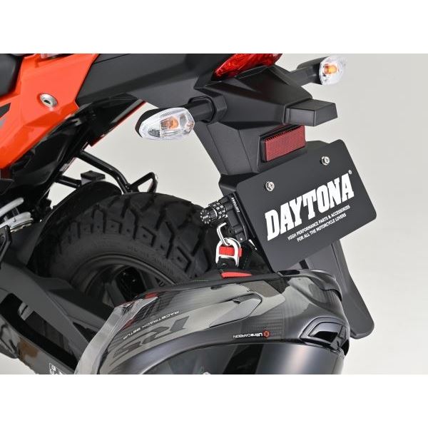 ダイヤルヘルメットホルダー ナンバープレートクランプタイプ/左側