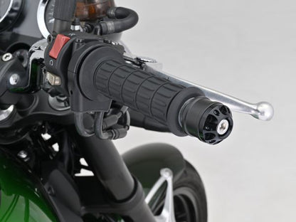 アルミビレット ミドルウェイトバーエンド ファインカット M8タイプ ブラック KAWASAKI車