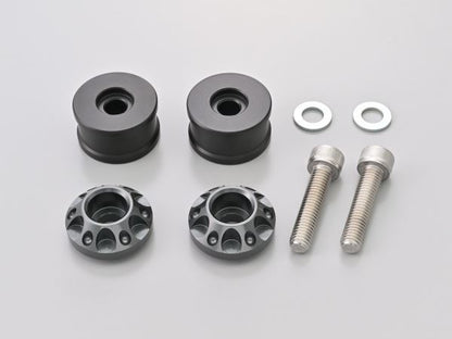 Aluminum Billet Middle Weight Bar Ends Fine Cut M8 Type Gunmetal for Kawasaki Vehicles
