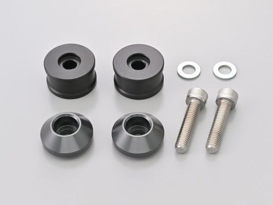 Aluminum Billet Middle-Weight Bar Ends High Dish M8 Type Gunmetal for Kawasaki