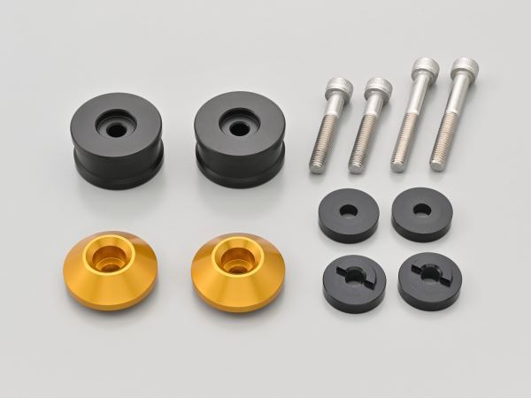 Aluminum Billet Middle Weight Bar Ends High Dish M6 Type Gold for Honda Models