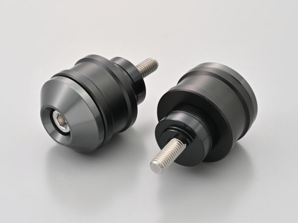Aluminum Billet Mid-Weight Bar Ends, High Dish M6 Type, Gunmetal, for HONDA motorcycles