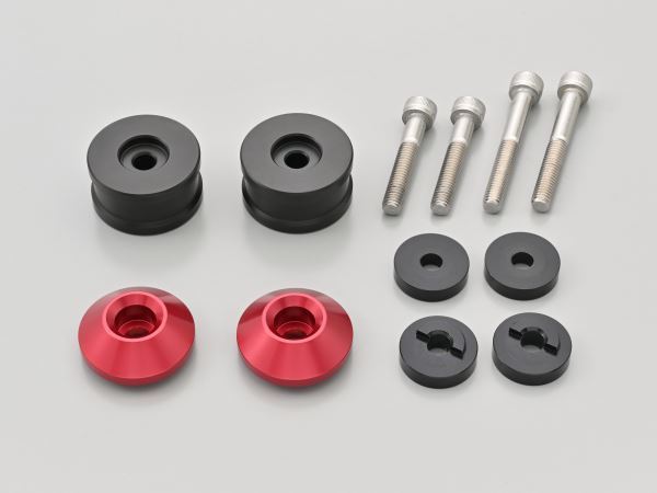 Aluminum Billet Middle Weight Bar Ends High Dish M6 Type Red HONDA vehicles