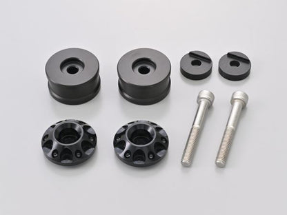 Aluminum Billet Mid-Weight Bar Ends Fine Cut M6 Type Black for Yamaha Motorcycles