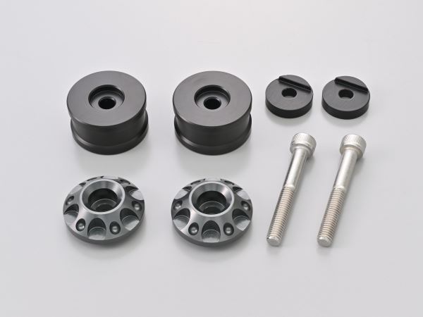 Aluminum Billet Middle Weight Bar End Fine Cut M6 Type Gunmetal for YAMAHA