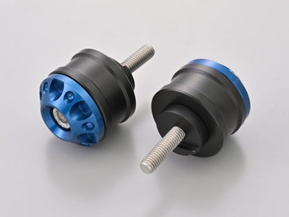 Aluminum Billet Mid-Weight Bar Ends Fine Cut M6 Type Blue for Yamaha