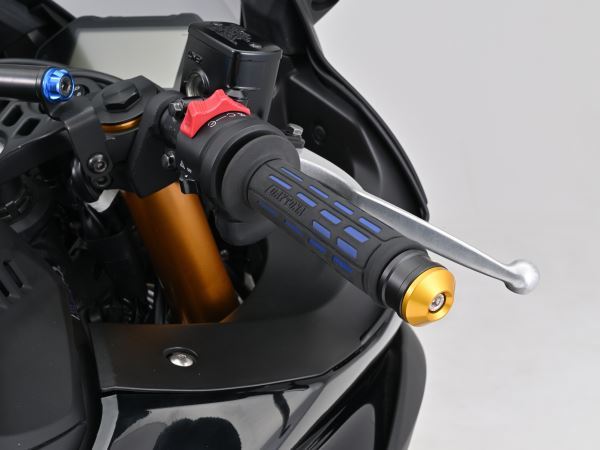 アルミビレット ミドルウェイトバーエンド ハイディッシュ M6タイプ ゴールド YAMAHA車