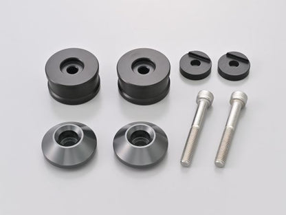 Aluminum Billet Mid Weight Bar Ends High Dish M6 Type Gunmetal for Yamaha