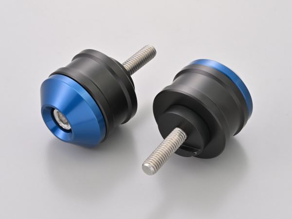 Aluminum Billet Mid-Weight Bar End High Dish M6 Type Blue for Yamaha