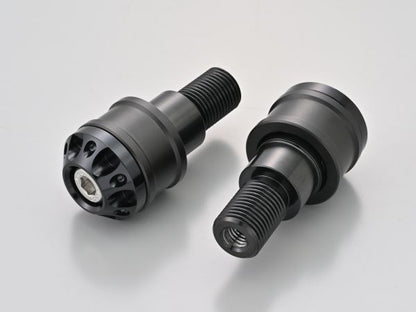 Aluminum Billet Middle Weight Bar End Fine Cut M16 Type Black for YAMAHA