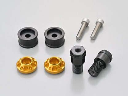Aluminum Billet Middle-Weight Bar Ends Fine Cut M16 Type Gold for YAMAHA Motorcycles