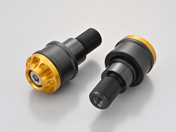Aluminum Billet Middle-Weight Bar Ends Fine Cut M16 Type Gold for YAMAHA Motorcycles