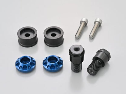 Aluminum Billet Middle Weight Bar Ends Fine Cut M16 Type Blue for YAMAHA