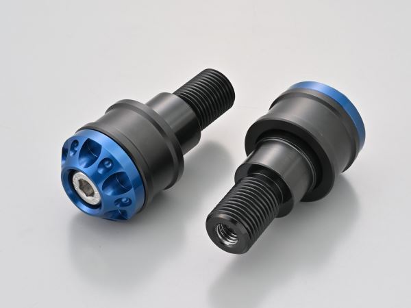 Aluminum Billet Middle Weight Bar Ends Fine Cut M16 Type Blue for YAMAHA