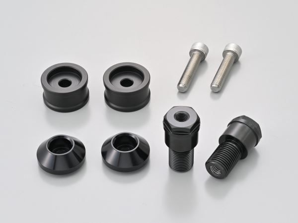 Aluminum Billet Middle Weight Bar End High Dish M16 Type Black for Yamaha
