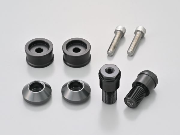 Aluminum Billet Middle Weight Bar Ends High Dish M16 Type Gunmetal for YAMAHA Motorcycles