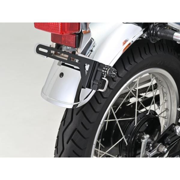 ダイヤルヘルメットホルダー ナンバープレートクランプタイプ 右側