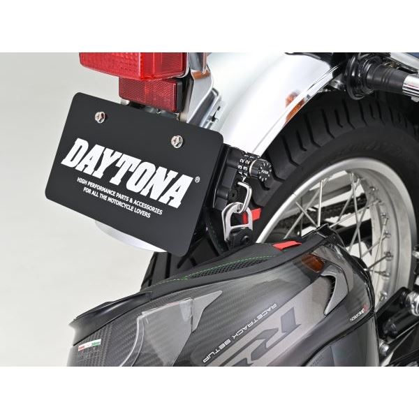 ダイヤルヘルメットホルダー ナンバープレートクランプタイプ 右側