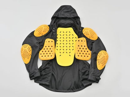 DJ-025 ライトウェイトフルメッシュパーカー ブラック/レッド