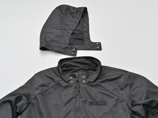 DJ-025 ライトウェイトフルメッシュパーカー ブラック/レッド