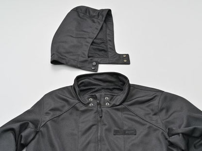 DJ-025 ライトウェイトフルメッシュパーカー ブラック/レッド