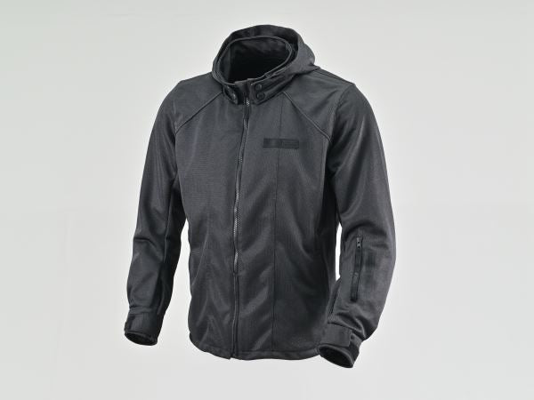 DJ-025 ライトウェイトフルメッシュパーカー ブラック/レッド