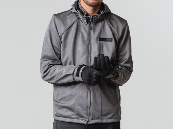 DJ-025 ライトウェイトフルメッシュパーカー グレー