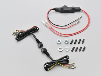 HIGHSIDER プロトンTWO テールランプ一体リアウインカー マットブラック/ライトスモーク レンズ径11mm 2個1セット