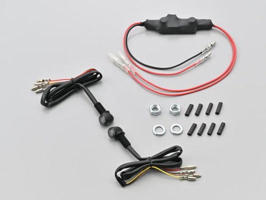 HIGHSIDER プロトンTWO テールランプ一体リアウインカー マットブラック/ライトスモーク レンズ径11mm 2個1セット