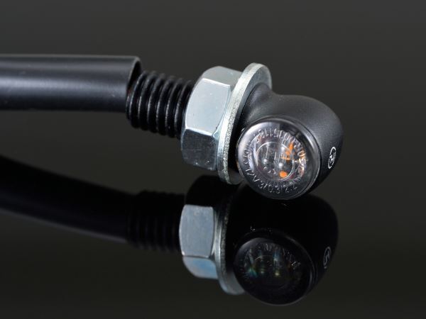 HIGHSIDER プロトンTWO テールランプ一体リアウインカー マットブラック/ライトスモーク レンズ径11mm 2個1セット