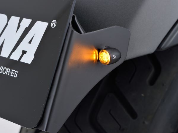 HIGHSIDER プロトンTWO テールランプ一体リアウインカー マットブラック/ライトスモーク レンズ径11mm 2個1セット