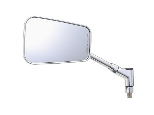 Hi-Viz Mirror Turner Type Classic Low Type Chrome Plating M10 Right-Hand Thread Universal Left/Right, 1 Piece
