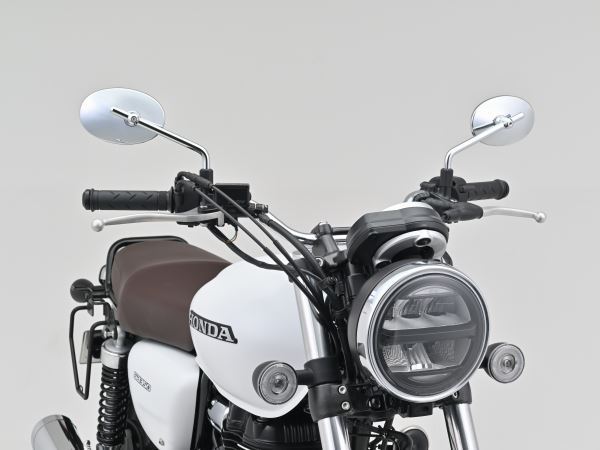 ハイビジミラー ロッドタイプ オーバル ロータイプ クロームメッキ M10正ネジ 左右共通 片側1個入り