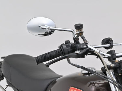 ハイビジミラー ロッドタイプ オーバル ロータイプ クロームメッキ M10正ネジ 左右共通 片側1個入り