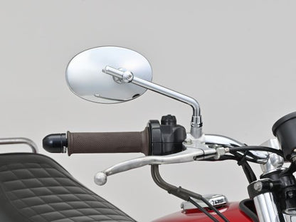 ハイビジミラー ロッドタイプ オーバル ロータイプ クロームメッキ M10逆ネジ 左右共通 片側1個入り
