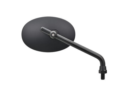 HighViz Mirror, Rod Type, Oval, Low Type, Black, M10 Right-Hand Thread, Left/Right Universal, 1 Piece