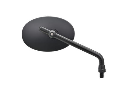 High Visibility Mirror Rod Type Oval Low Type Black M10 Reverse Thread Left/Right Compatible, 1 Piece