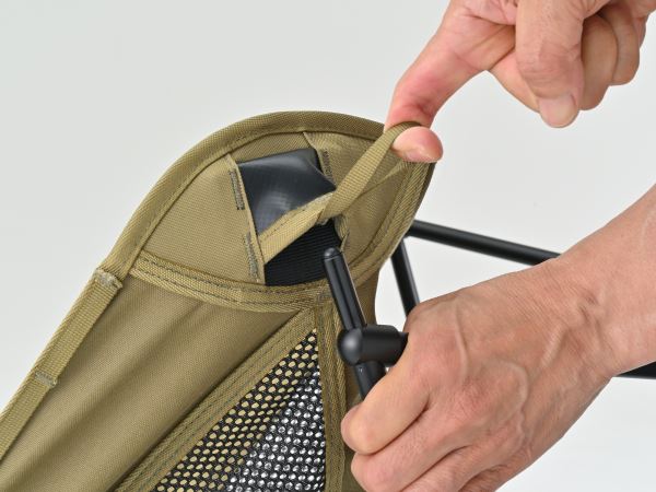 ハイバックローチェアMIL カーキ 約H740×W550×D600(mm)