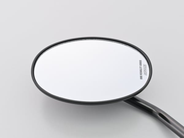 Hi-Viz Mirror 2-Vent Rod Oval Black M10 Right-Hand Thread Left Side, 1 piece