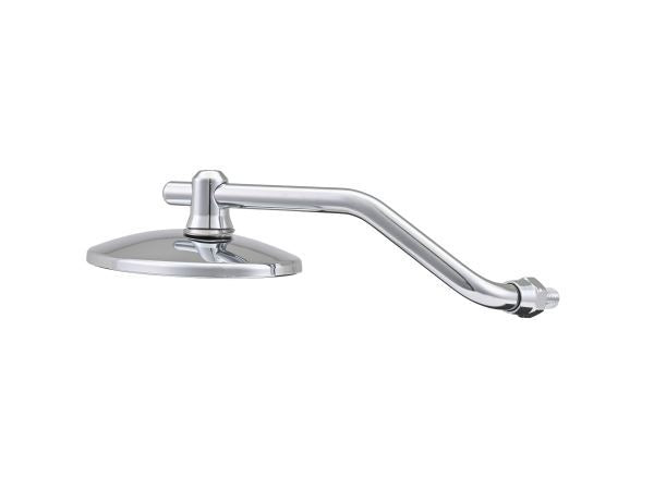 Hi-Viz Mirror 2-Bend Rod Oval Chrome Plated M10 Right Hand Thread Left Side Single Mirror