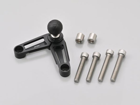 FLEX B-4 ハンドルポストベース ブラック W100～150×D30-80×H55mm