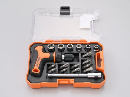 Mini Tool Set 18 pcs (with Ratchet T-Handle)