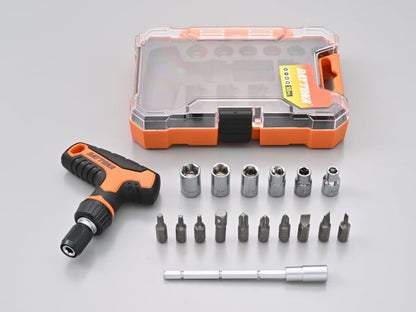 Mini Tool Set 18 pcs (with Ratchet T-Handle)