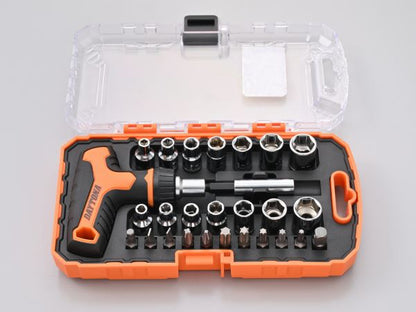 27-Piece Mini Tool Set (with Ratchet T-Handle) Imperial & Metric Sizes